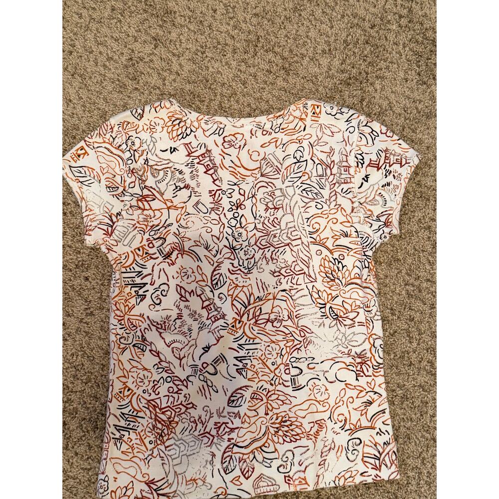 Chico's Printed Tee Thick 100% Cotton EUC XS
